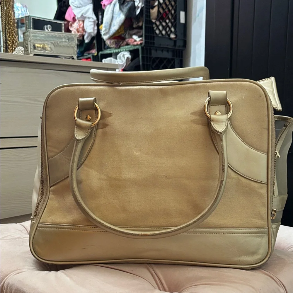 Y2K Juicy Couture Metallic Gold Dog Bag Satchel